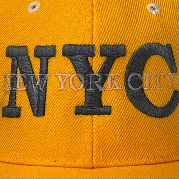 Yellow Adjustable "NYC" Cotton Baseball Cap - Picture 13 of 14